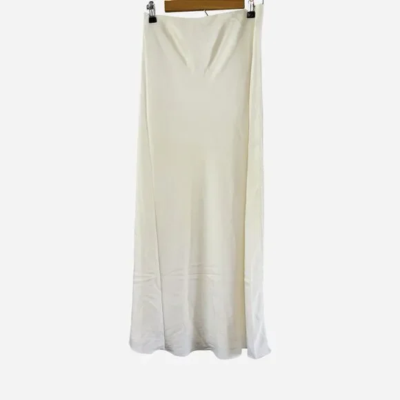 Favorite Daughter The Favorite Ivory Satin Maxi Mini Skirt Size Medium FLAW - Picture 4 of 13